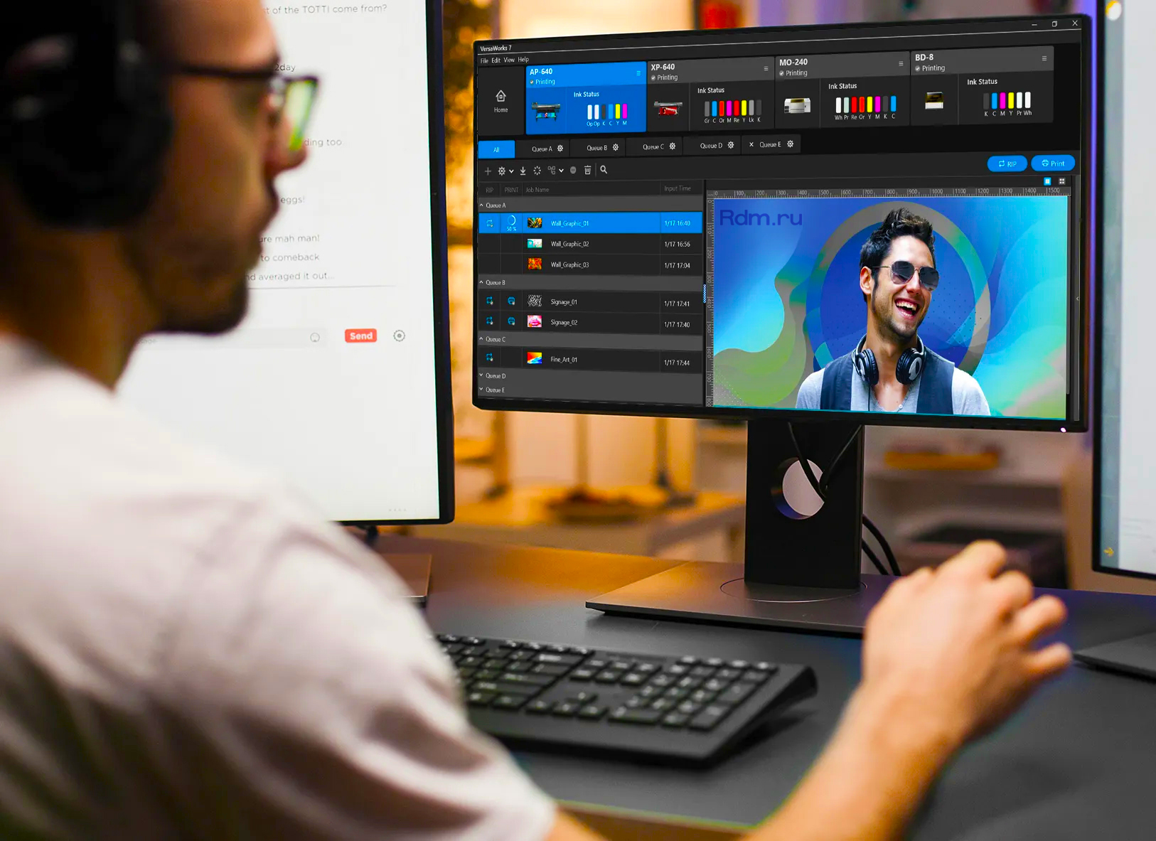 AP-640 использует программное обеспечение VersaWorks 7 RIP