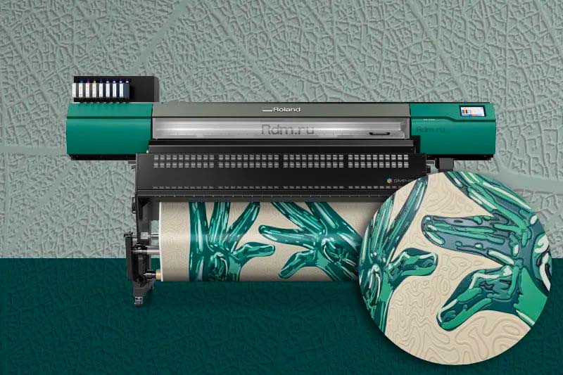 DIMENSE DA-640- широкоформатный полноцветный принтер для текстурной печати с чернилами на водной основе Roland