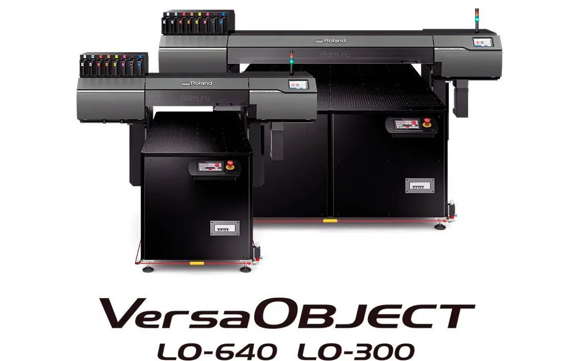 LO-300-F2 и LO-640-F3 - новые высокоскоростные широкоформатные планшетные уф-принтеры Roland