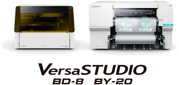  BD-8 - новый компактный уф-принтер и BY-20 - новый DTF принтер серии VersaSTUDIO от Roland DG