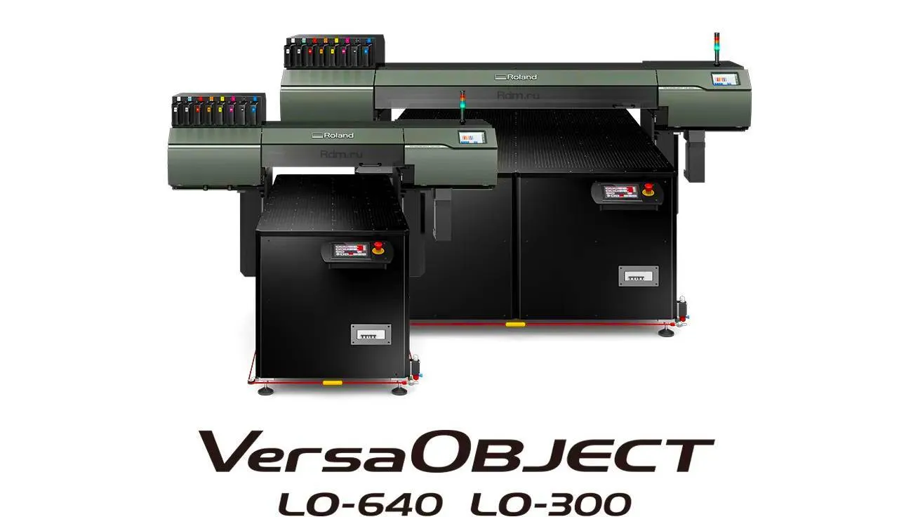 LO-300-F2 и LO-640-F3 новые высокоскоростные уф принтеры Roland из серии VersaOBJECT LO-i представлены Roland DG. 