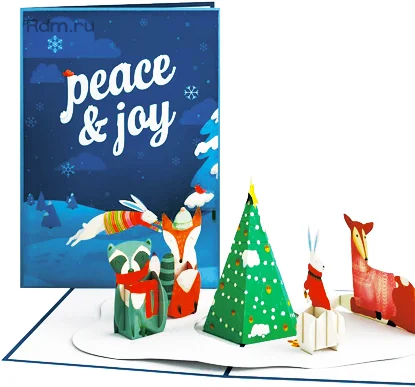 Pop Up Card -открытки к Новому году вырезайте плоттером 7090E