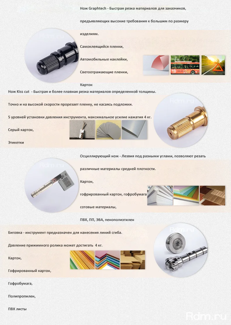 Инструменты плоттера MKC-0806L