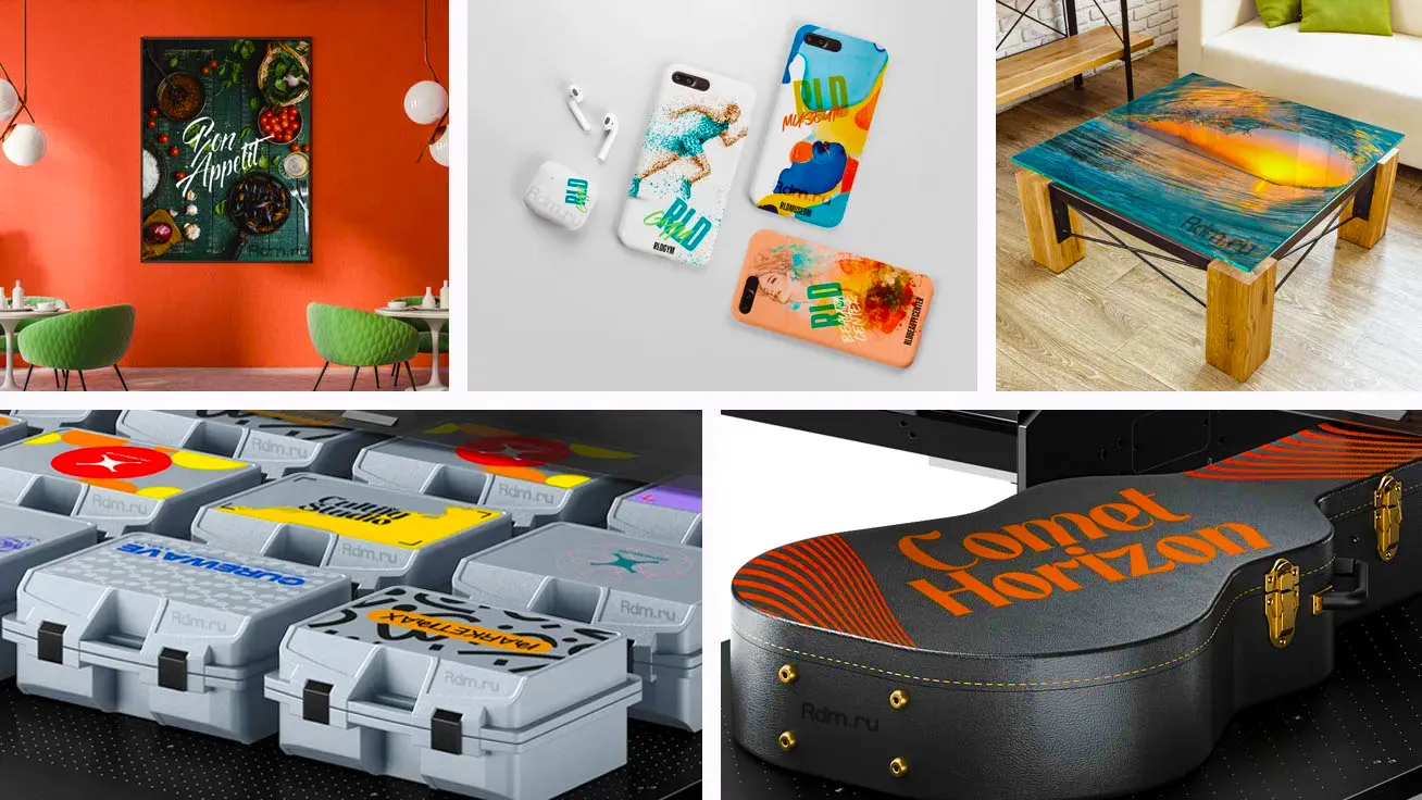 Применение планшетных уф принтеров Roland LO-300-F2 и LO-640-F3