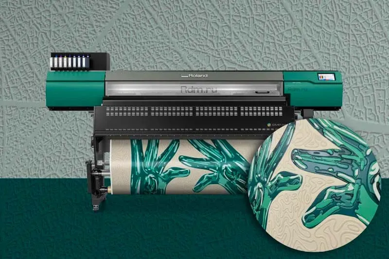 DIMENSE DA-640- широкоформатный полноцветный принтер для текстурной печати с чернилами на водной основе Roland