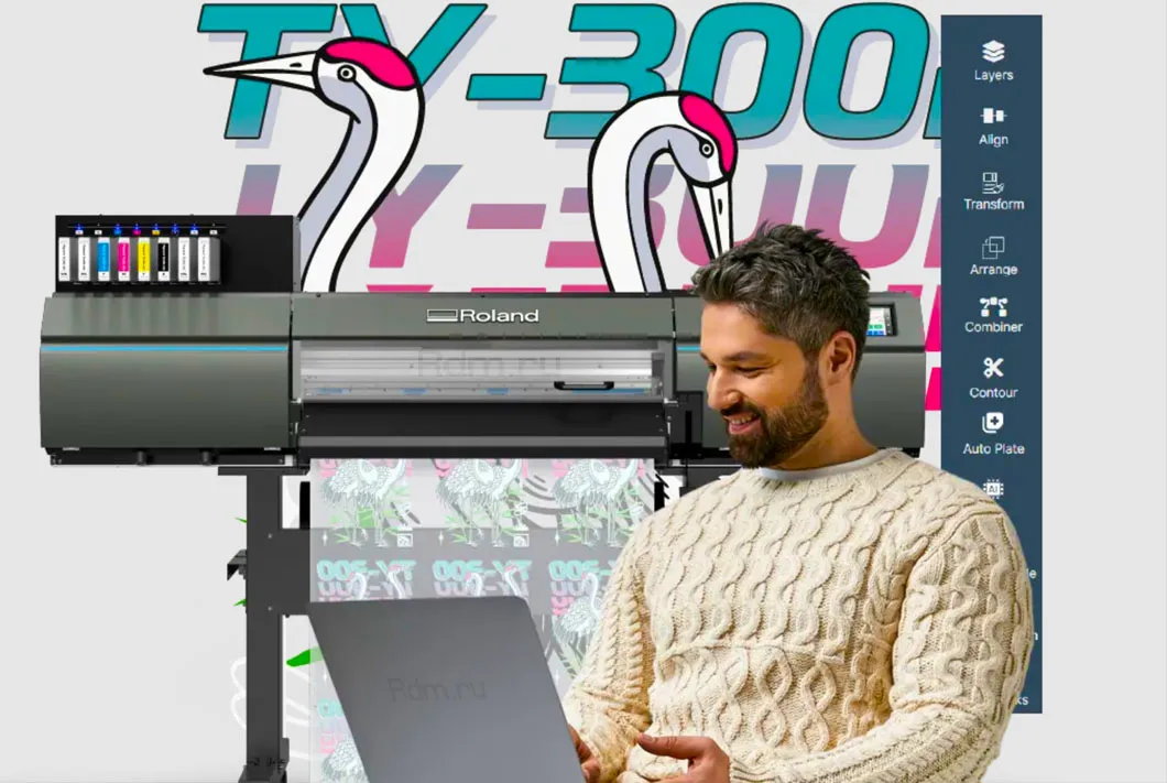 TY-300i текстильный DTF принтер Roland с Roland DG Connect Designer