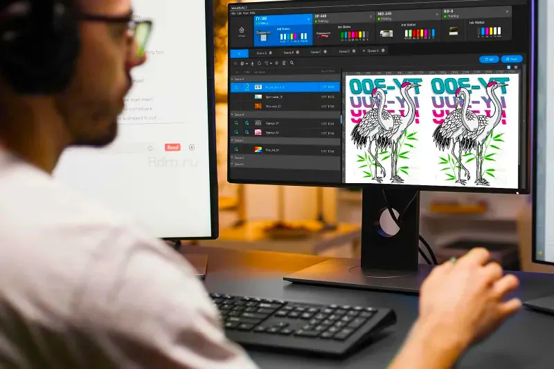 TY-300i текстильный DTF принтер Roland с VersaWorks