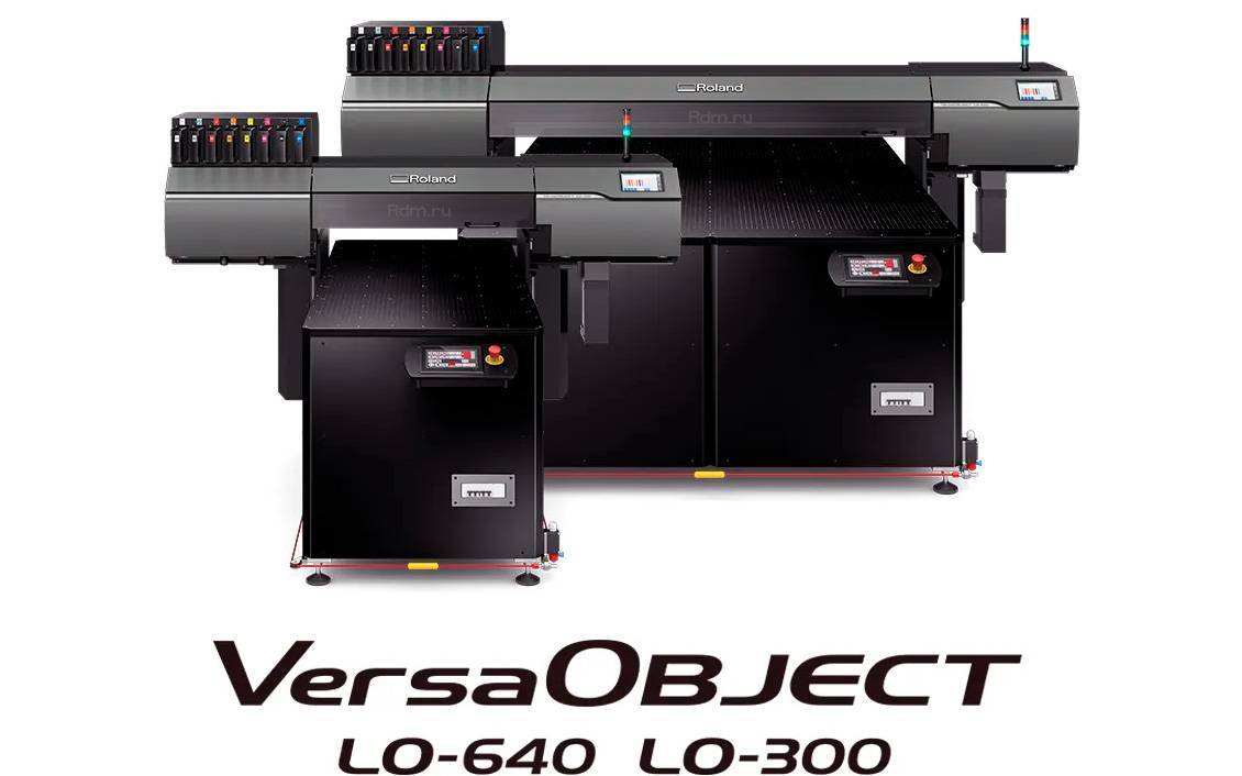 LO-300-F2 и LO-640-F3 - новые высокоскоростные широкоформатные планшетные уф-принтеры Roland