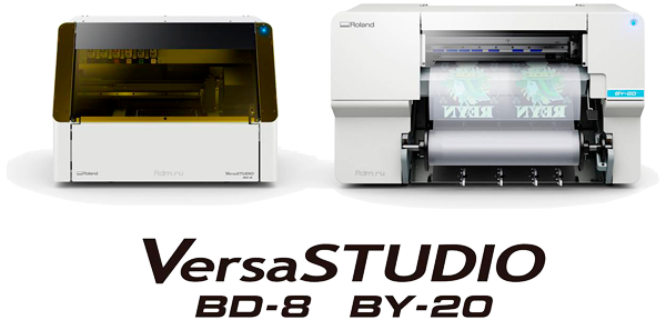  BD-8 - новый компактный уф-принтер и BY-20 - новый DTF принтер серии VersaSTUDIO от Roland DG